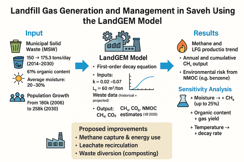 <span>Assessment of landfill gas production in Saveh City using the LandGEM model: A comprehensive analysis</span>