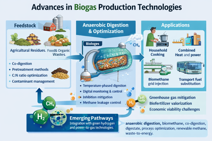 Advances in biogas production technologies: Feedstock utilization, process optimization, and sustainable energy applications